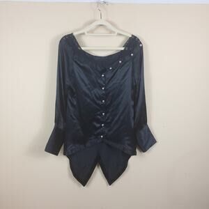 Love Sam Silk Off the Shoulder Blouse Women's Size S